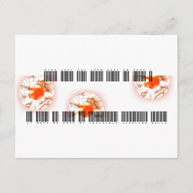 Dropped Invisible Juggling Balls Postcard (Front)