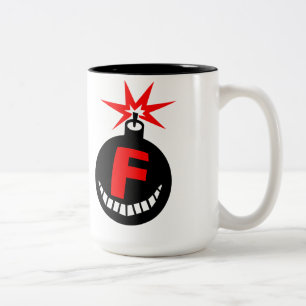 Droppin' F-Bombs Two-Tone Coffee Mug