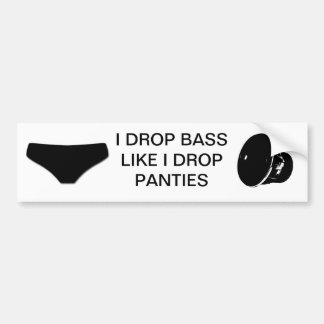 Dropping bass like you drop panties bumper sticker