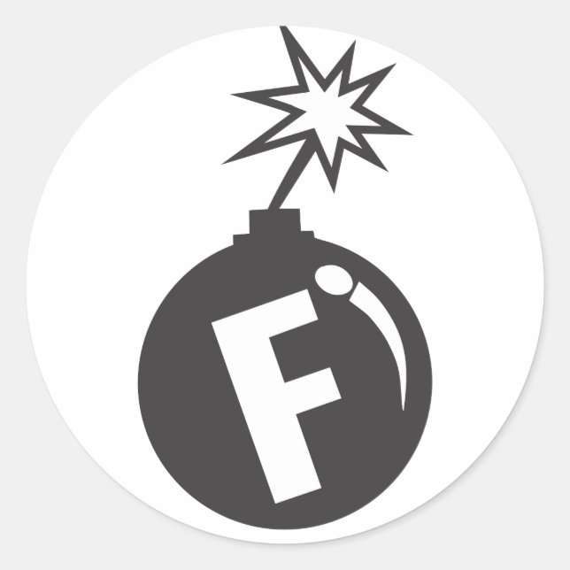 dropping f-bomb stickers (Front)