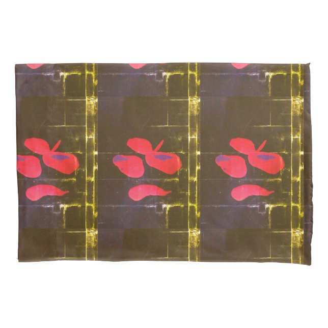 "Dropping Petals" (Standard) Pair of Pillowcases (Front-Left)