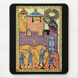 Dropping Rocks, 14th Century Codex Manesse Mouse Mat