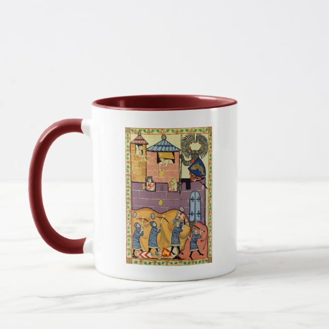 Dropping Rocks, 14th Century Codex Manesse Mug (Left)
