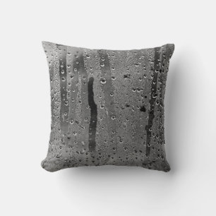 Drops of rain on window cushion