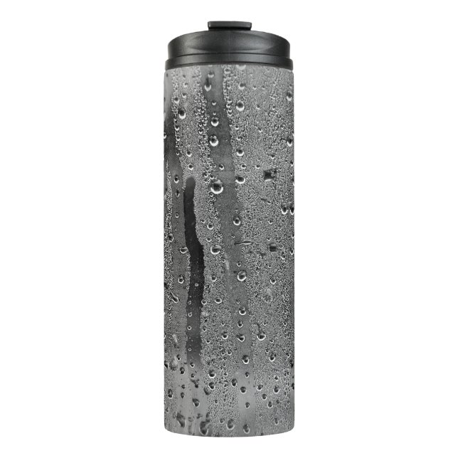 Drops of rain on window thermal tumbler (Front)