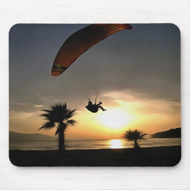 Dropzone At Dusk Adventure Paraglider Art Mouse Mat (Front)