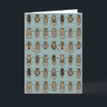 Drosophila Fruit Fly Genetics Card<br><div class="desc">Scientists,  biologists,  geneticists and student will love all the drosophila mutants illustrated in the pattern.</div>