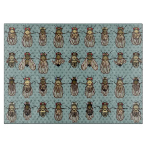 Drosophila Fruit Fly Genetics - mutants Cutting Board