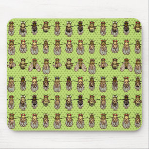 Drosophila Fruit Fly Genetics - mutants - Lime Mouse Mat