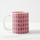 Drosophila Fruit Fly Genetics - mutants - Pink Two-Tone Coffee Mug<br><div class="desc">Are you looking for a great gift for your thesis supervisor,  fellow graduate student,  or biology and genetics teacher?  Look no further than this super-geeky and cool Drosophila on a pink polka dot background.</div>