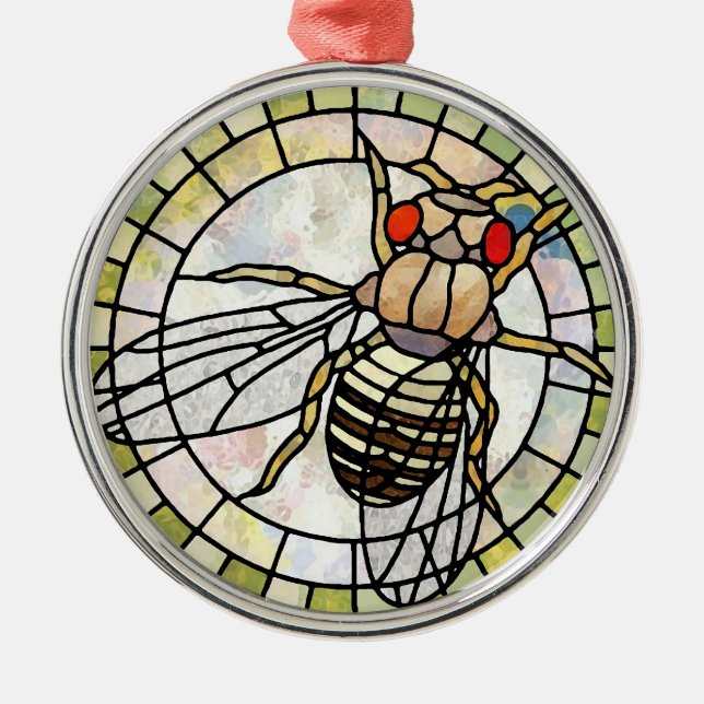 Drosophila Metal Tree Decoration (Front)