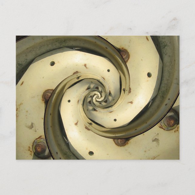 droste effect tractor wheel postcard (Front)