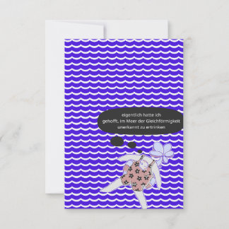 drown in the sea of uniformity thank you card