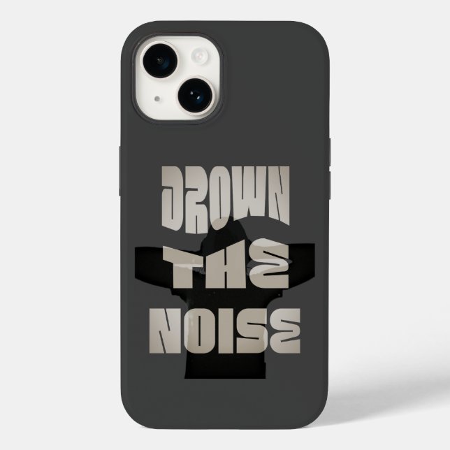 Drown The Noise - Grey iPhone case (Back)