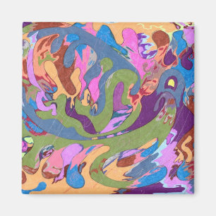 "Drowning" Abstract Art Magnet