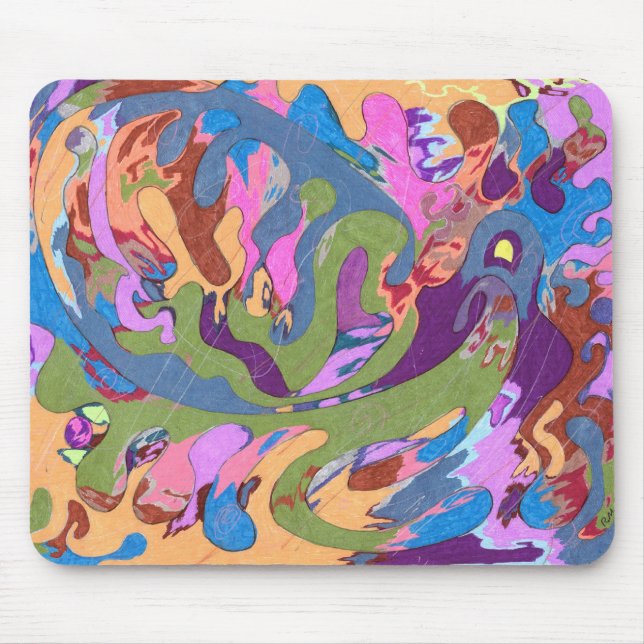 "Drowning" Abstract Art Mouse Mat (Front)