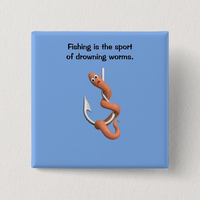 Drowning Worms Button (Front)