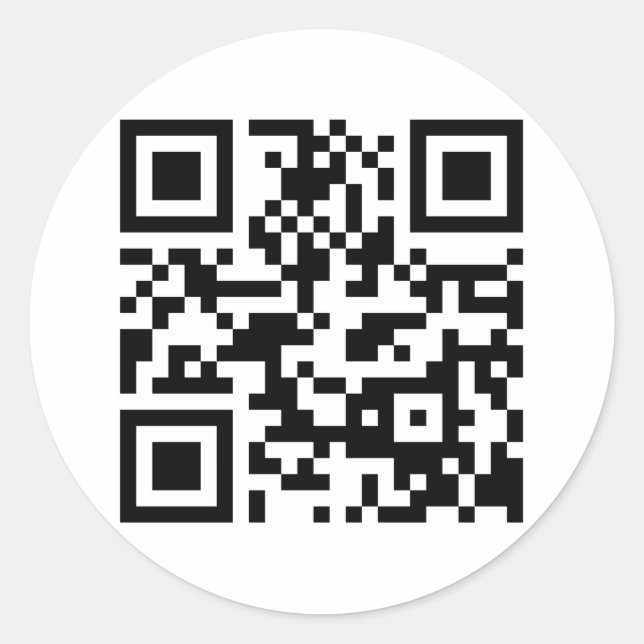 Drudge Report  QR Code to Web Site Classic Round Sticker (Front)