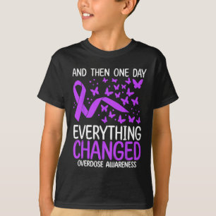 Drug Abuse Ribbon Fighter Overdose Awareness Movem T-Shirt