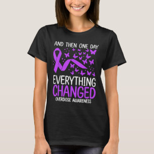 Drug Abuse Ribbon Fighter Overdose Awareness Movem T-Shirt