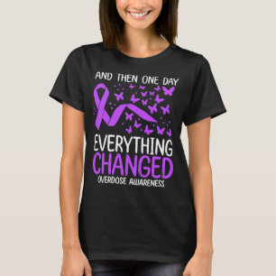 Drug Abuse Ribbon Fighter Overdose Awareness T-Shirt