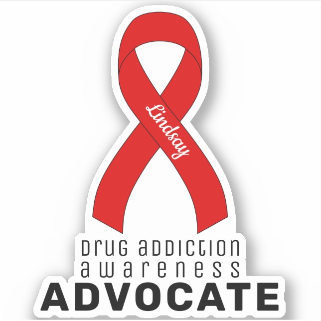 Drug Addiction Awareness Advocate Vinyl Sticker (Front)