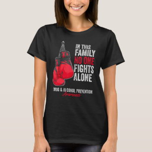 Drug Alcohol Prevention Awareness Month Gloves Red T-Shirt