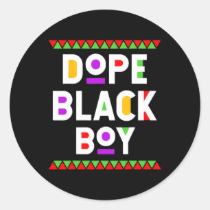 Drug Black Boy African American Black History Mont Classic Round Sticker