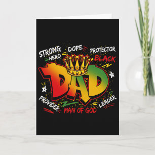 Drug Black Dad Juneteenth Father's Day Black King Card