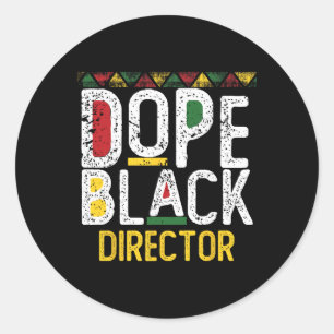 Drug Black Director Black History Month Classic Round Sticker