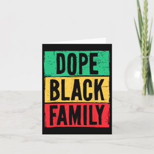 Drug Black Family Juneteenth History Month Matchin Card