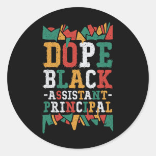 Drug Black Istant Principal African American Job Classic Round Sticker
