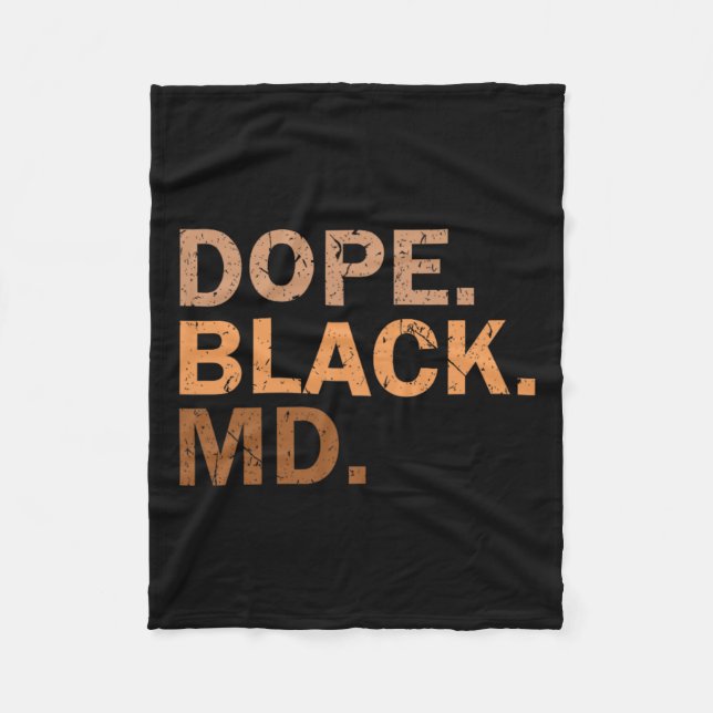 Drug Black Md Melanin Black Month African Medical  Fleece Blanket (Front)