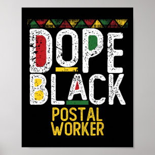 Drug Black Postal Worker Black History Month  Poster