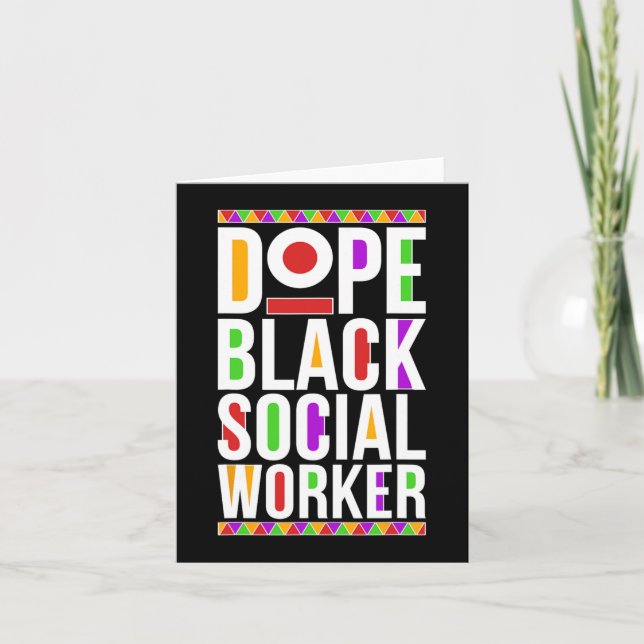 Drug Black Social Worker African American Social W Card (Front)