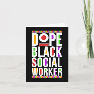 Drug Black Social Worker African American Social W Card