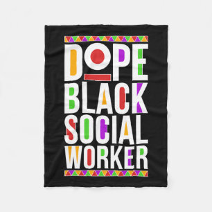 Drug Black Social Worker African American Social W Fleece Blanket