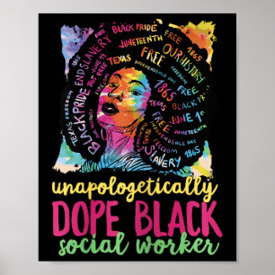 Drug Black Social Worker Black History Month And J Poster