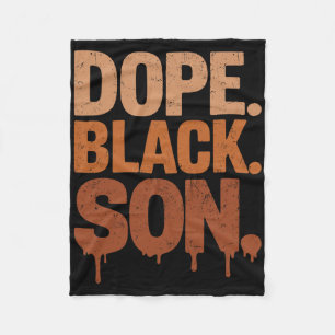 Drug Black Son Black History Month Juneteenth Kids Fleece Blanket