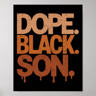 Drug Black Son Black History Month Juneteenth Kids Poster