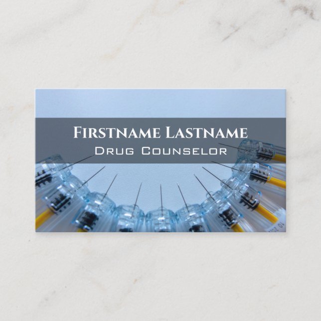 Drug Counsellor Alcohol Counsellor Psychotherapist Business Card (Front)