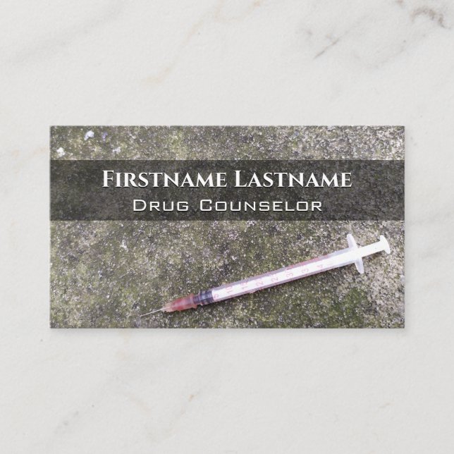 Drug Counsellor Alcohol Counsellor Psychotherapist Business Card (Front)