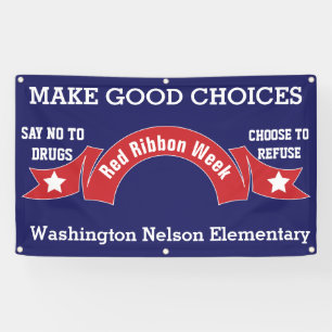 Drug Free Choices Red Ribbon Banner