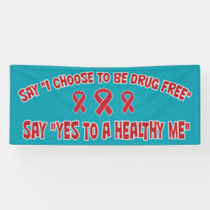 Drug Free Healthy Me Red Ribbon Promotion Banner