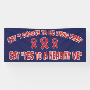 Drug Free Healthy Me Red Ribbon Promotion Banner
