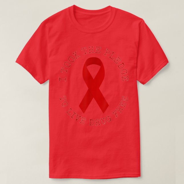 Drug Free Zone T  T-Shirt (Design Front)