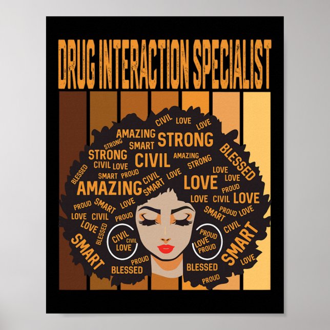 Drug Interaction Specialist Black History Month Pr Poster (Front)