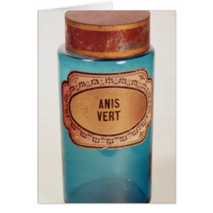 Drug Jar, with label for Anis Vert, c.1860