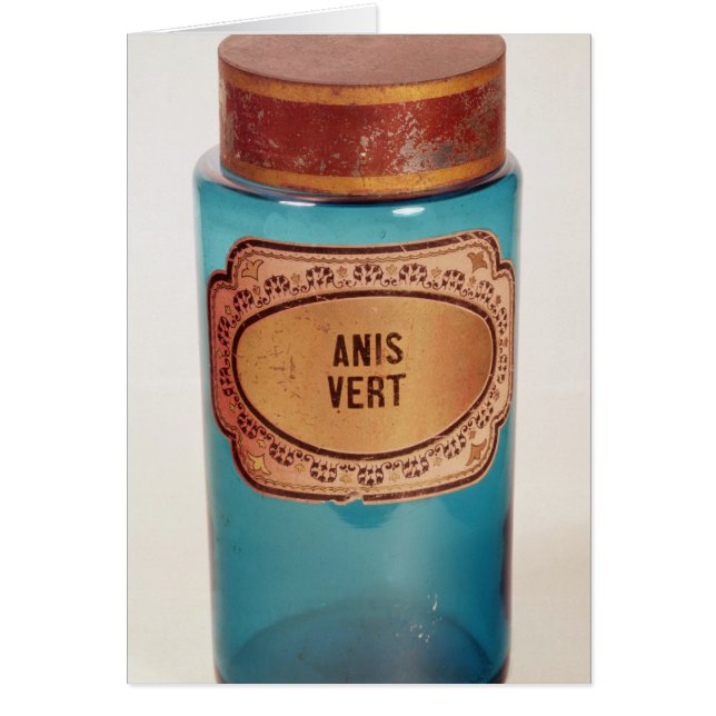 Drug Jar, with label for Anis Vert, c.1860 (Front)