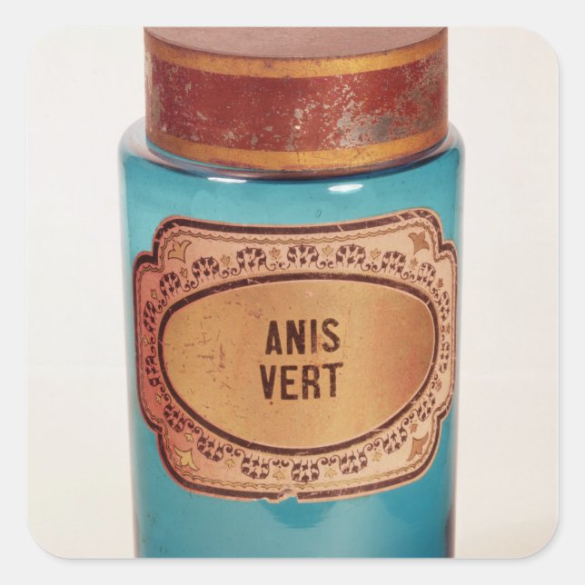 Drug Jar, with label for Anis Vert, c.1860 (Front)
